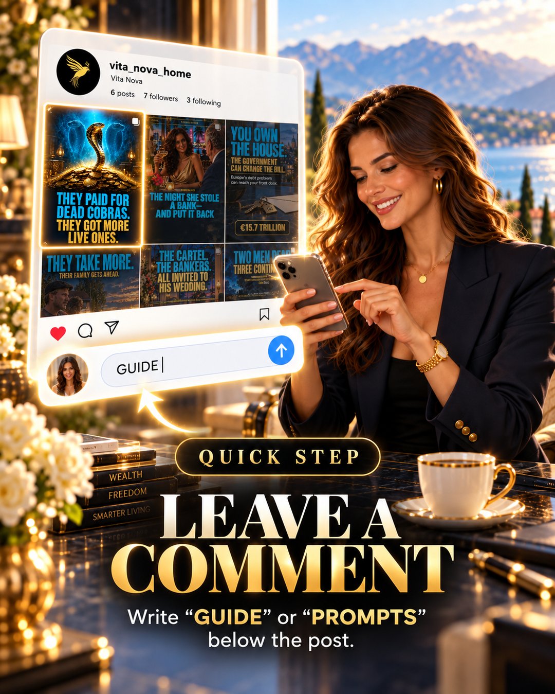 Step 3 — Write GUIDE or PROMPTS below the post